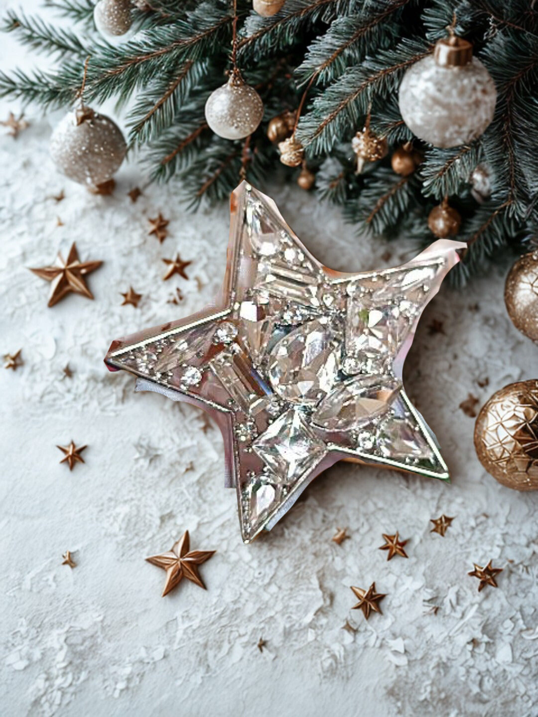 Magnetbrosche Stern Strass