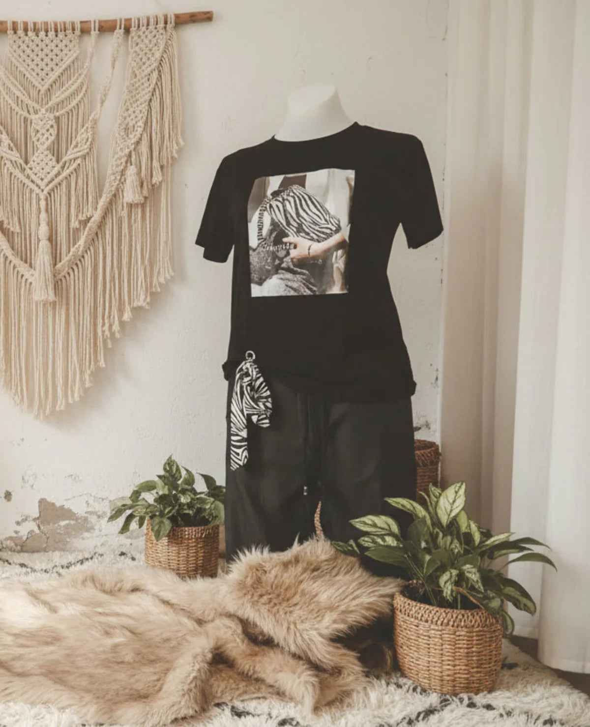 Ausgefallenes Damen Shirt Zebra Print - Purplerose Fashion