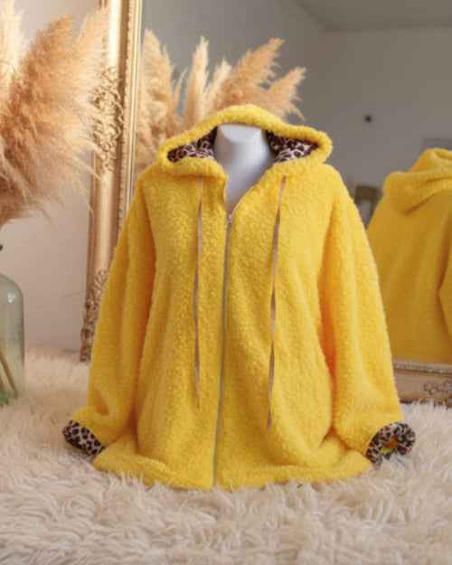 Plüsch Teddy Jacke Gelb Jacke Pluesch_Teddy_Jacke_Gelb Purplerose Fashion