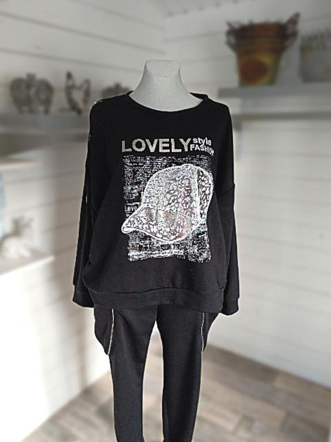 Sweatshirt Lovely Style Metallic Druck
