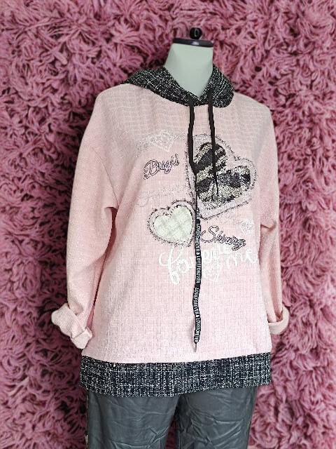 Hoodie Forever Me Hellrosa