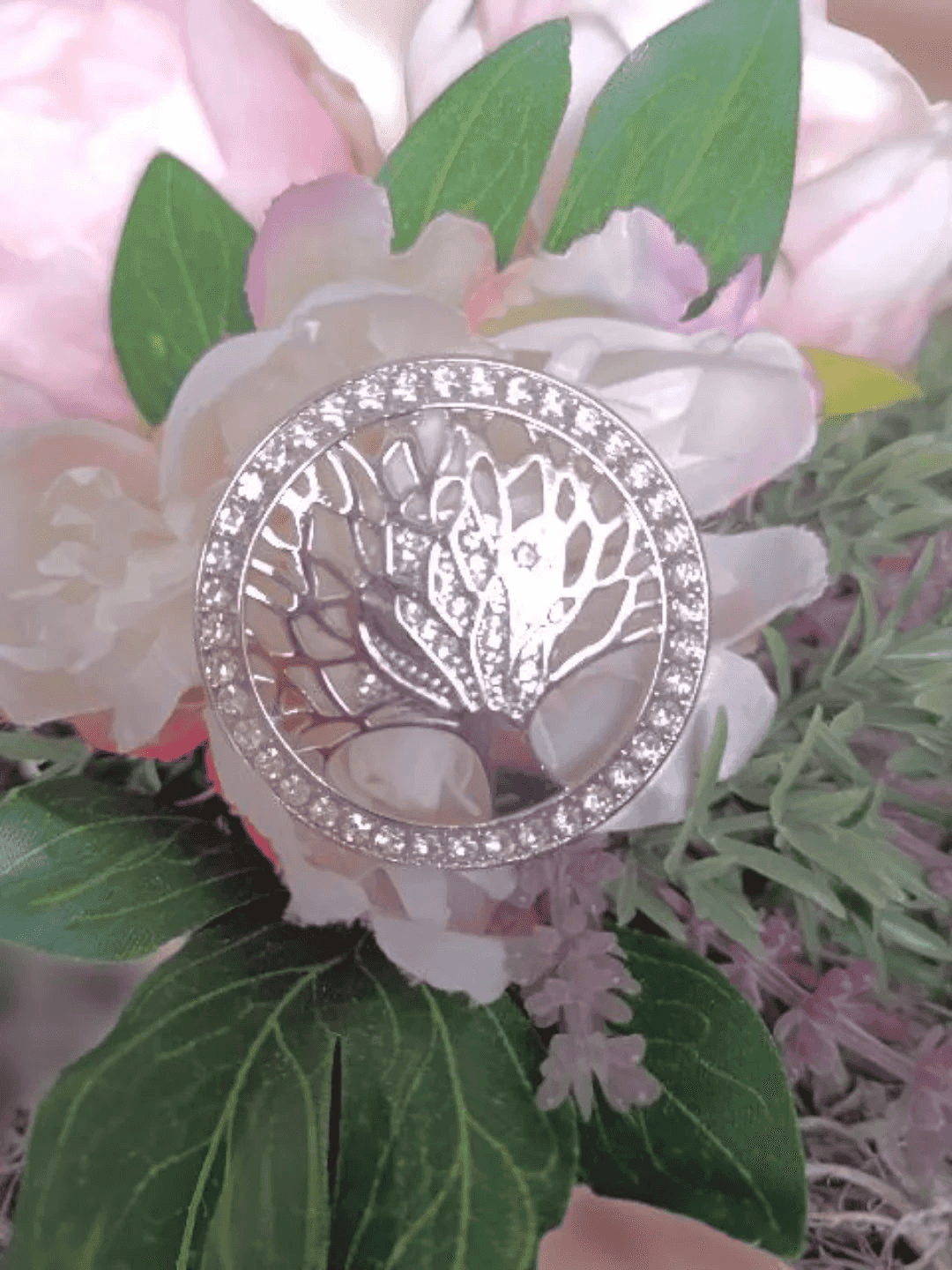 Magnetbrosche Lebensbaum Strass Silber Brosche magnetbrosche-Lebensbaum_Strass_Silber Purplerose Fashion