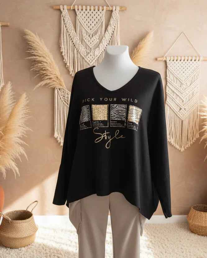 Oversize Sweaty Wild Style Sweatshirt sweaty_wild_style1 Purplerose Fashion