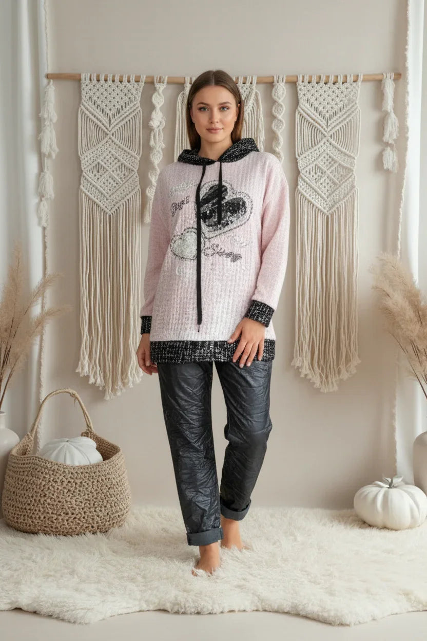 Hoodie Forever Me Hellrosa Sweatshirt Hoodie_Forever_Me_Hellrosa Purplerose Fashion