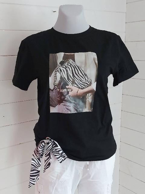 Shirt Schleifenband Zebra