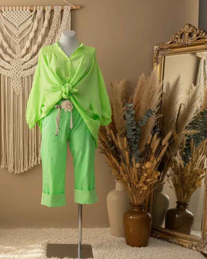 Jogpant Lucky Jogpants damenhose_jogpant_neongruen Purplerose Fashion