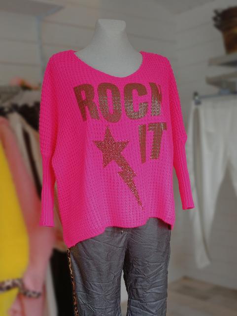 Pullover Rock It Neonpink